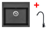 Sinks SOLO 560 Metalblack + ELASTA černá matná 
